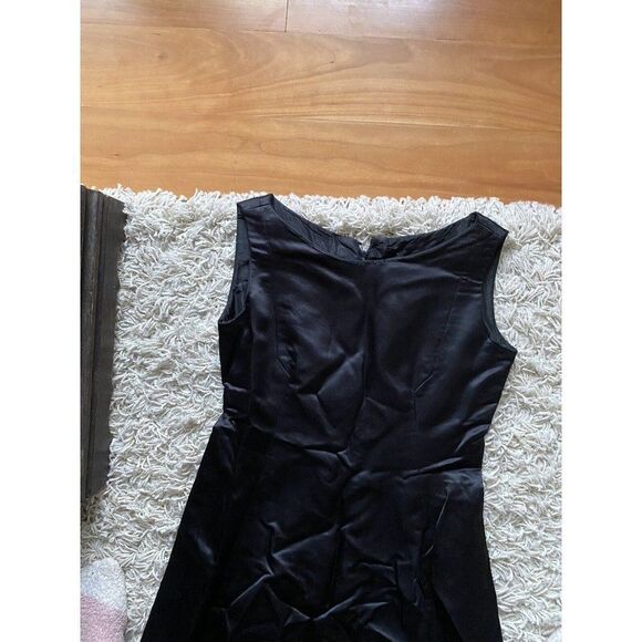 Vintage Dress Long Black Silk Full Length Sleeveless Small / Medium - Picture 6 of 10